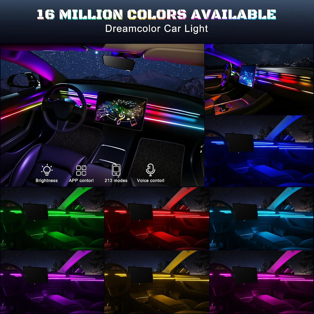Car interior RGB ambient light colors