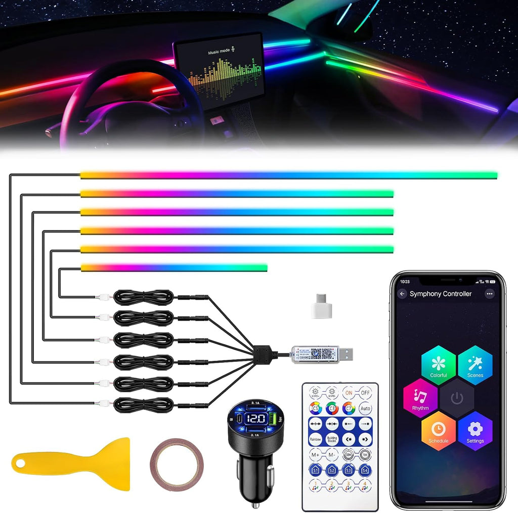 NIGHTSHIFT symphony car ambient lighting kit contents